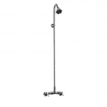 Outdoor Shower WMHC-445 - Wall Mount Hot & Cold Shower - ADA Lever Handle Valve, 3'' Shower Head