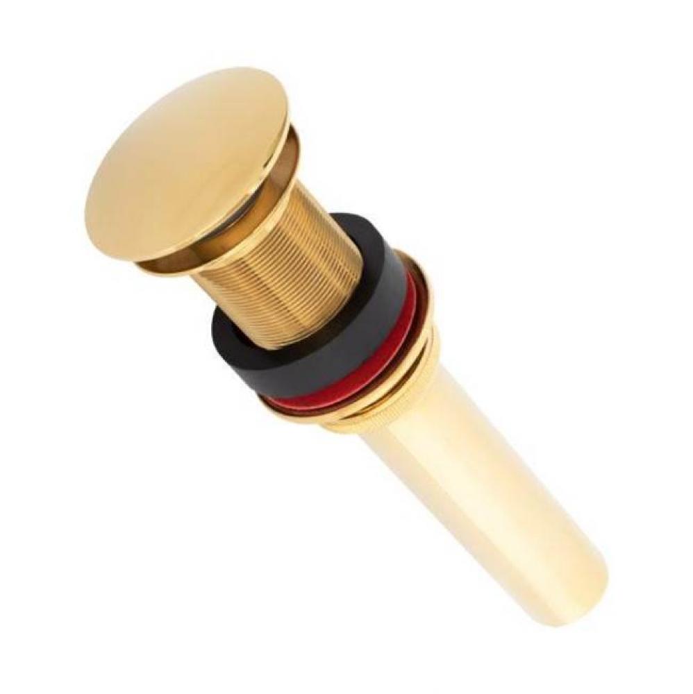 1.5'' Non Overflow Pop Up Bathroom Sink Drain Polished Brass