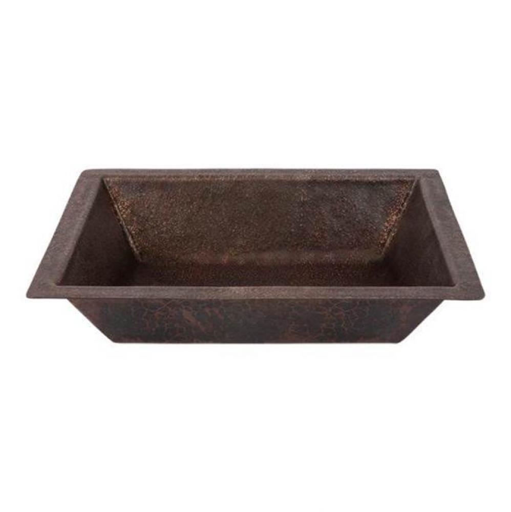 17'' Rectangle Under Counter Terra Firma Copper Bathroom Sink