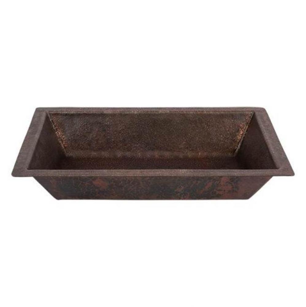 22'' Rectangle Under Counter Terra Firma Copper Bathroom Sink