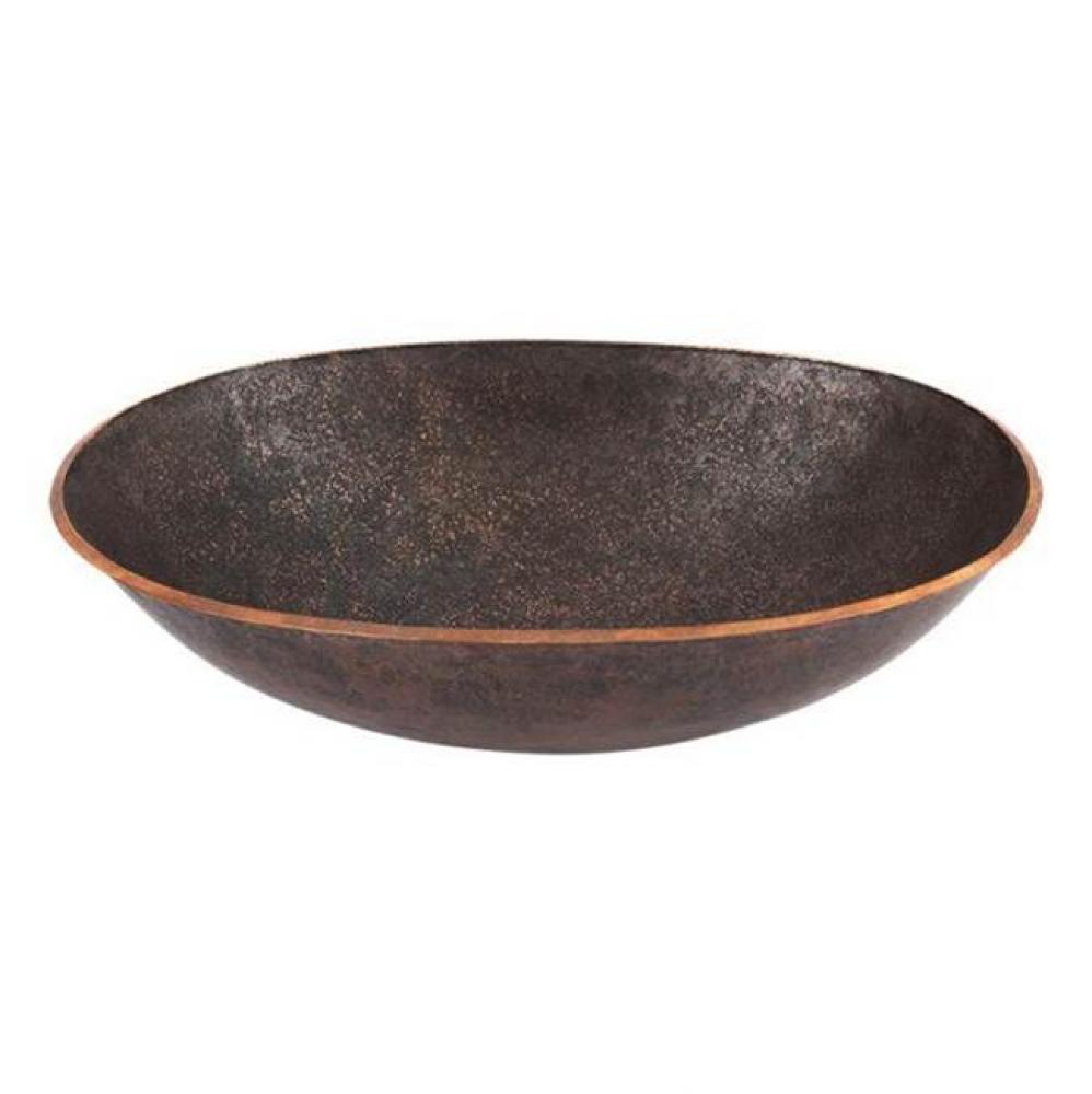 17'' Oval Vessel Terra Firma Copper Sink