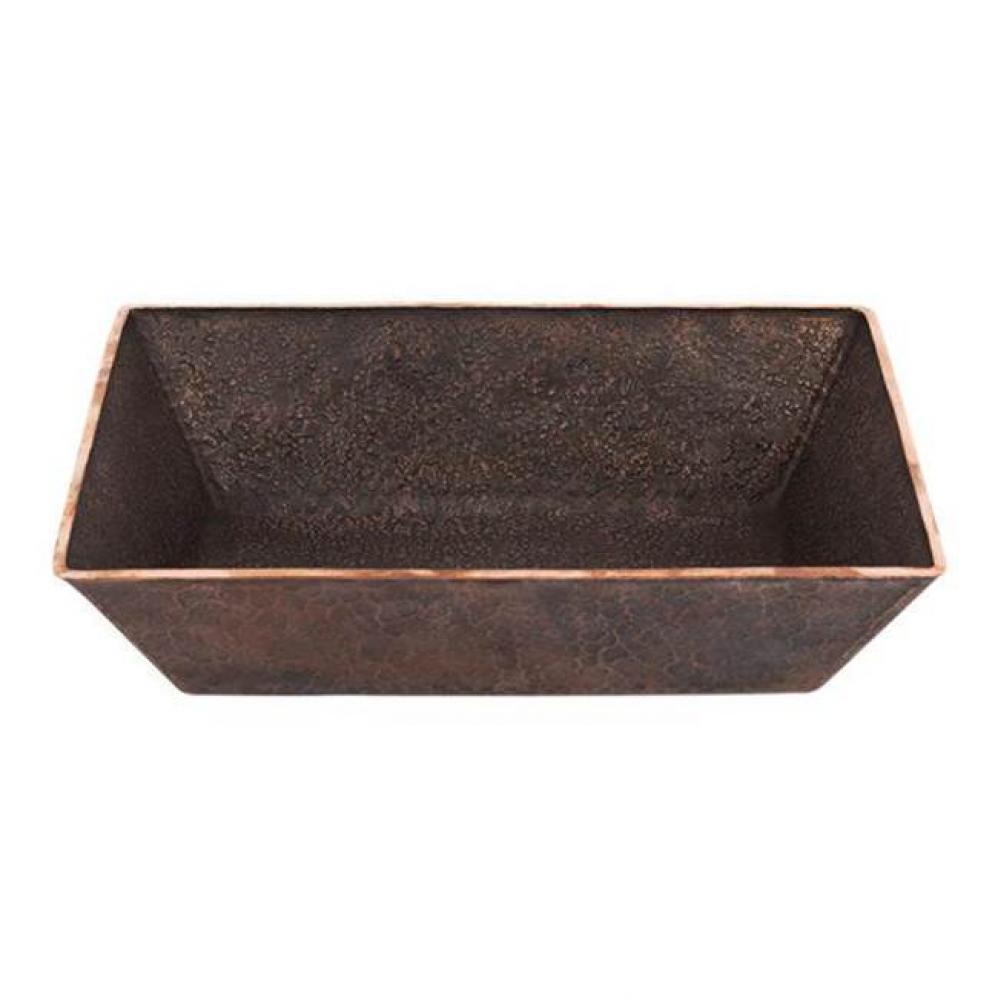 15'' Rectangle Vessel Terra Firma Copper Sink