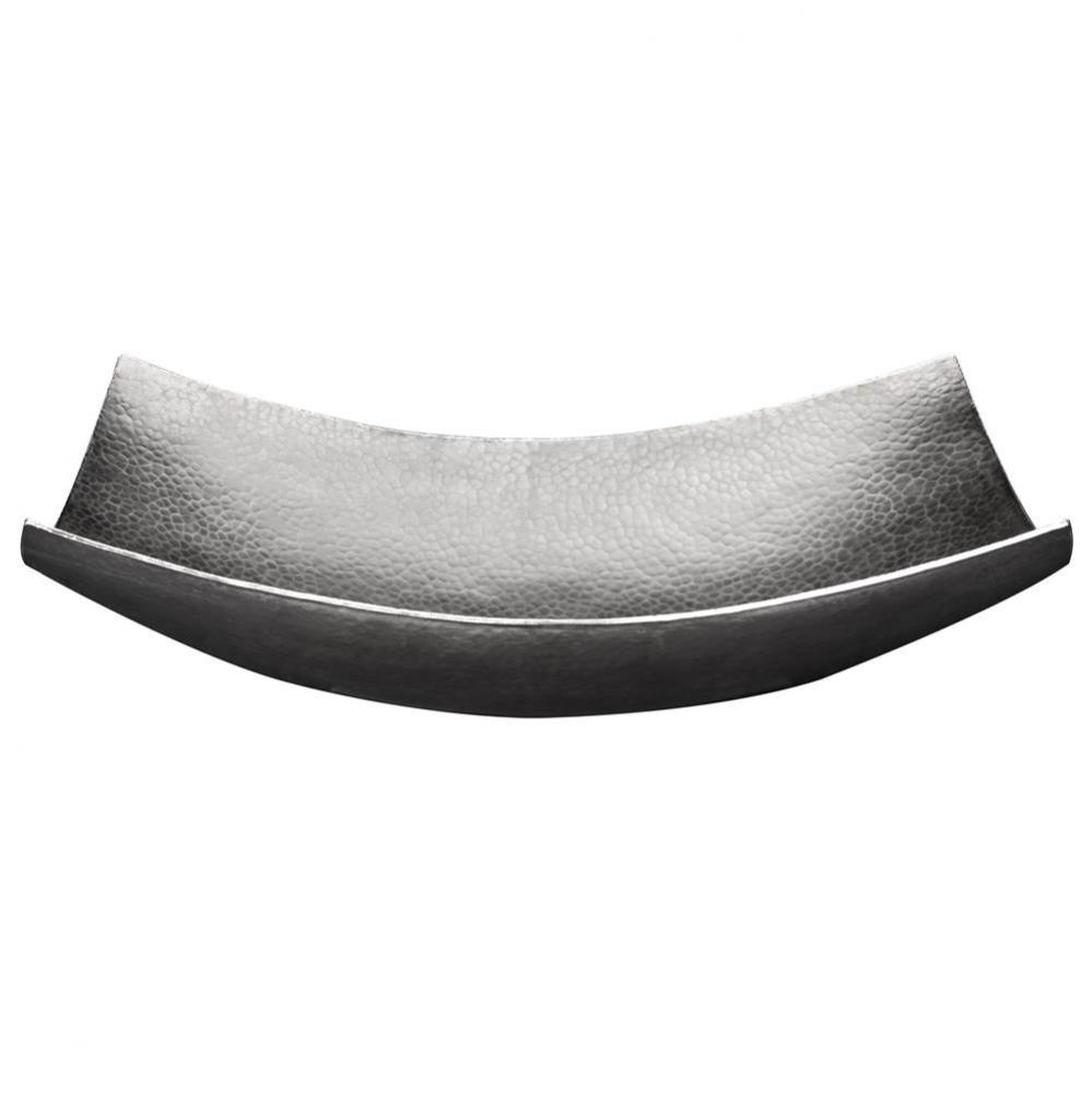 18'' Rectangle Modern Slope Hammered Copper Sink in Nickel