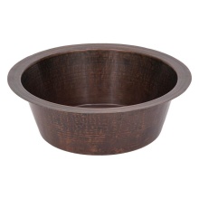 Premier Copper Products BR14SMDB2 - 14'' Smooth Copper Bar Sink w/ 2'' Drain Opening