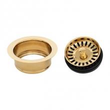Premier Copper Products D-130PB - 3.5'' Deluxe Garbage Disposal Drain W Basket Polished Brass