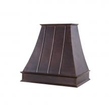 Premier Copper Products HV-EURO38-C2036BP1-TW - 38 Inch 1250 CFM Hand Hammered Copper Wall Mounted Euro Range Hood with Screen Filters