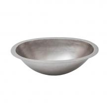 Premier Copper Products LO19FEN - 19'' Oval Under Counter Hammered Copper Bathroom Sink in Nickel