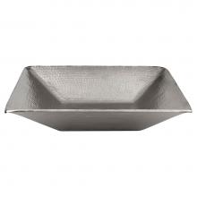 Premier Copper Products PVMRECEN - Modern Rectangle Hand Forged Old World Copper Vessel Sink in Nickel