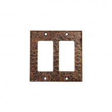 Premier Copper Products SR2 - Copper Double Ground Fault/Rocker GFI Switchplate Cover