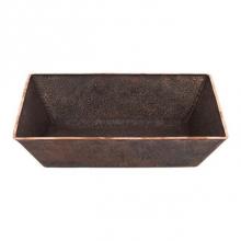 Premier Copper Products TFVREC15DB - 15'' Rectangle Vessel Terra Firma Copper Sink