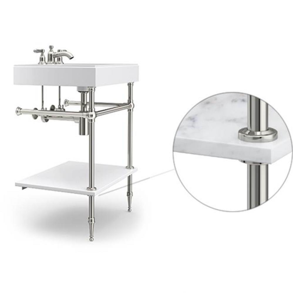 Shelf Support Split Collar in Satin Nickel Un-Lacquered