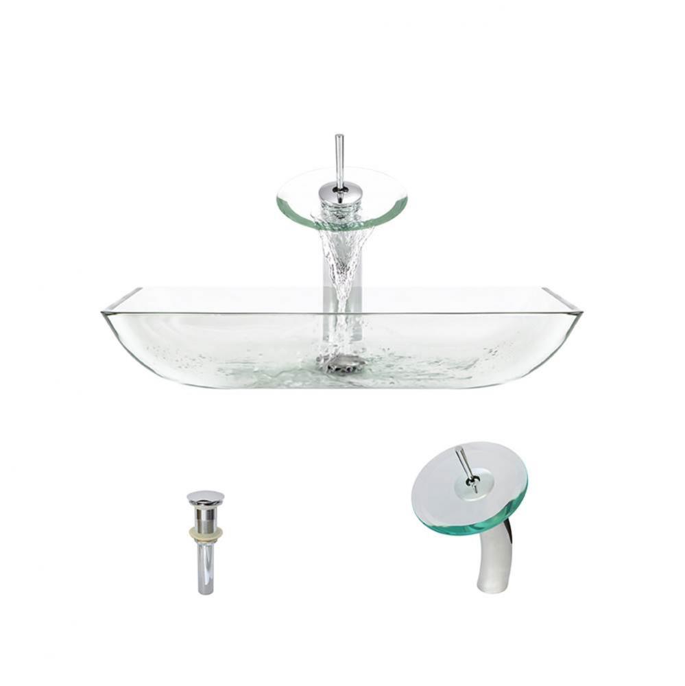 P046 Crystal-C Bathroom Waterfall Faucet