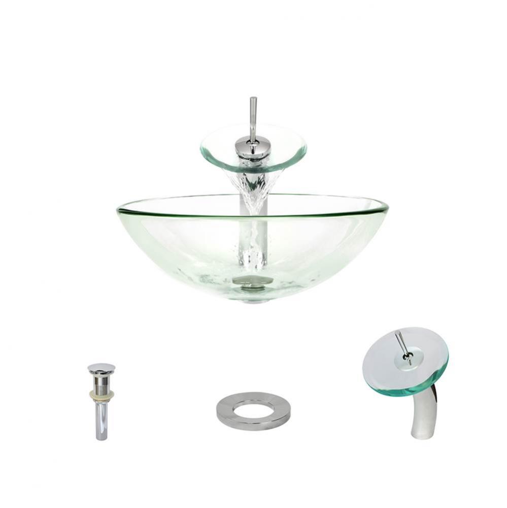 P106 Crystal-C Bathroom Waterfall Faucet