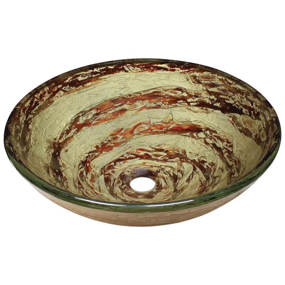 Foil Undertone Glass Vessel
