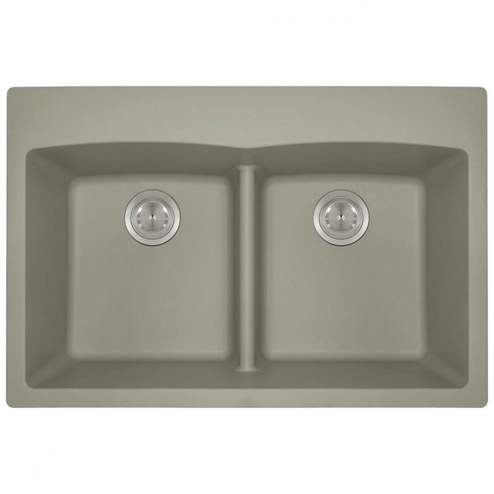 Double Equal Bowl Low-Divide Topmount AstraGranite