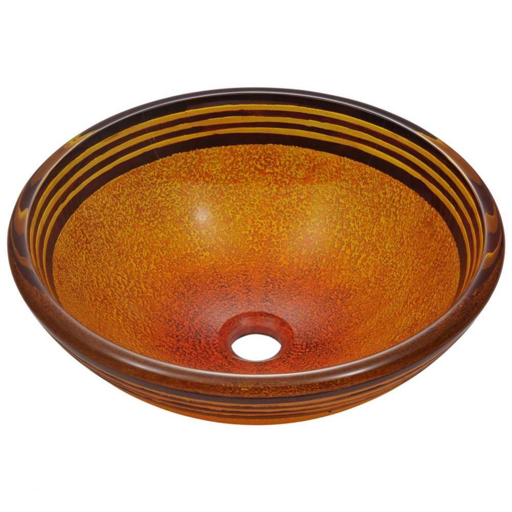 Hand Painted Glass Vessel