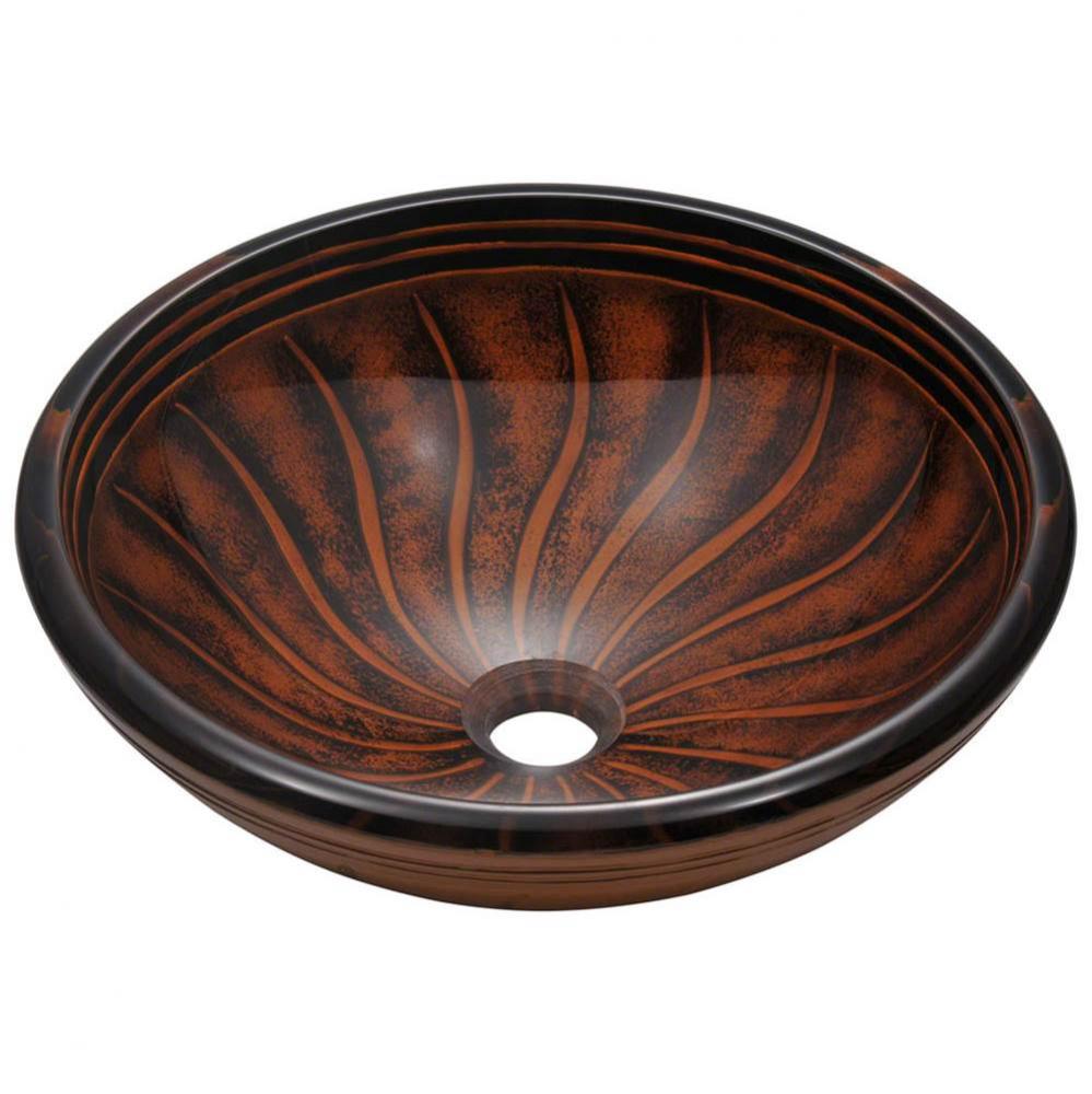 Hand Painted Glass Vessel