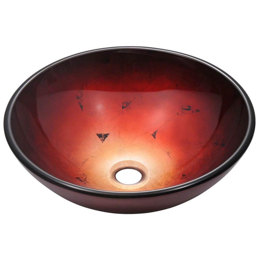 Foil Undertone Glass Vessel