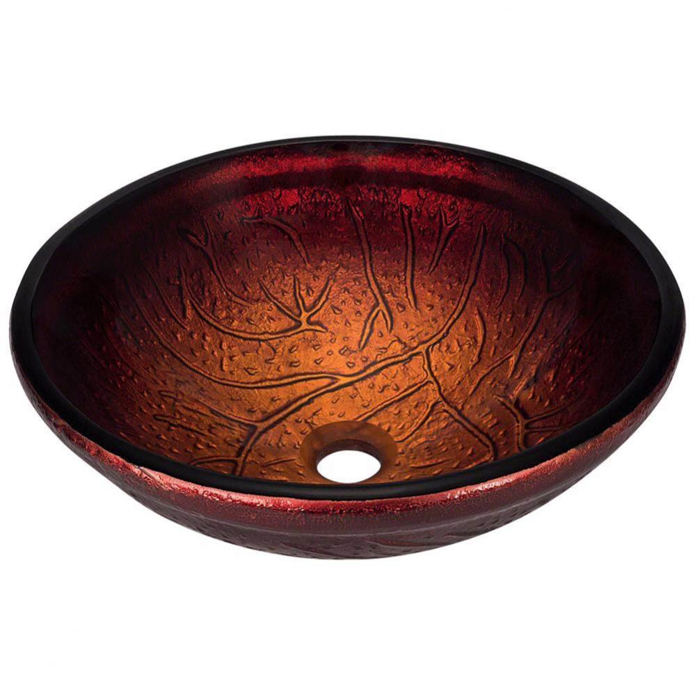 Red Lava Glass Bathroom