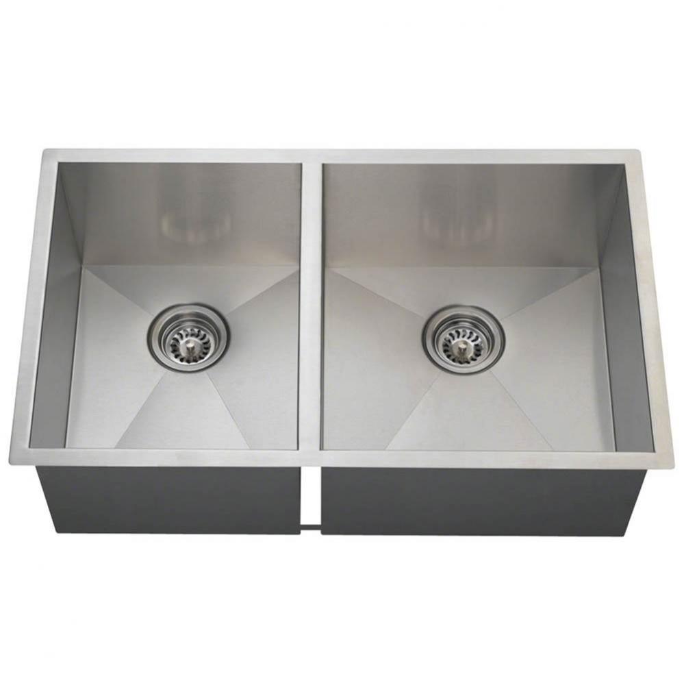 Double Rectangular Stainless Steel Kitchen