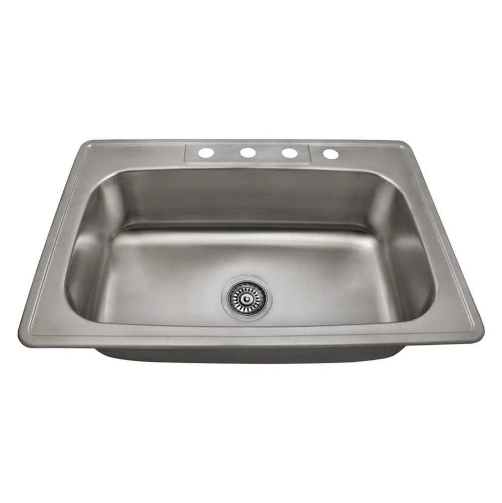 Single Bowl Topmount Stainless Steel