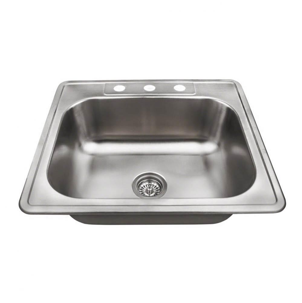 Single Bowl Topmount Stainless Steel