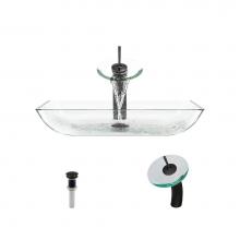 Polaris Sinks P046 CR-ABR - P046 Crystal-ABR Bathroom Waterfall Faucet
