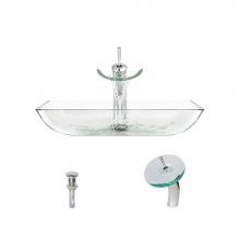 Polaris Sinks P046 CR-C - P046 Crystal-C Bathroom Waterfall Faucet