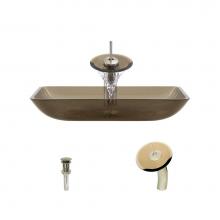 Polaris Sinks P046 Tau-BN - P046 Taupe-BN Bathroom Waterfall Faucet