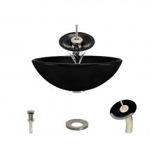 Polaris Sinks P106 BL-BN - P106 Black-BN Bathroom Waterfall Faucet