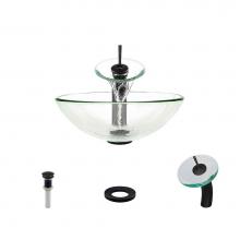 Polaris Sinks P106 CR-ABR - P106 Crystal-ABR Bathroom Waterfall Faucet