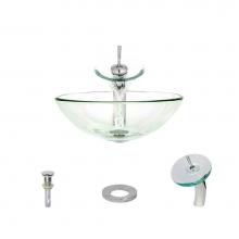 Polaris Sinks P106 CR-C - P106 Crystal-C Bathroom Waterfall Faucet