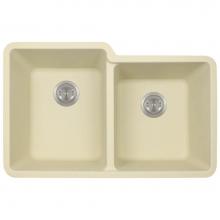Polaris Sinks P108BE - Double Offset Bowl AstraGranite