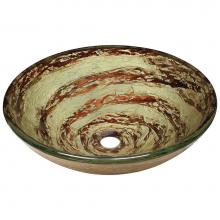 Polaris Sinks P136 - Foil Undertone Glass Vessel