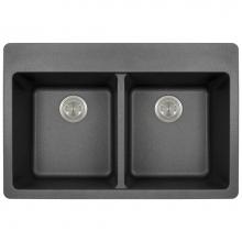 Polaris Sinks P208TBL - Double Equal Bowl Topmount AstraGranite
