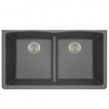 Polaris Sinks P218S - Double Equal Bowl Low-Divide Undermount AstraGranite