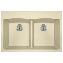 Polaris Sinks P218TBE - Double Equal Bowl Low-Divide Topmount AstraGranite