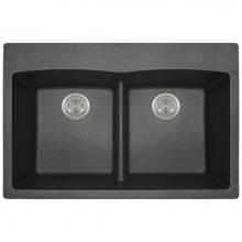 Polaris Sinks P218TBL - Double Equal Bowl Low-Divide Topmount AstraGranite