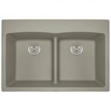 Polaris Sinks P218TST - Double Equal Bowl Low-Divide Topmount AstraGranite