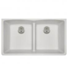 Polaris Sinks P218W - Double Equal Bowl Low-Divide Undermount AstraGranite