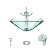 Polaris Sinks P306 CR-C - P306 Crystal-C Bathroom Waterfall Faucet