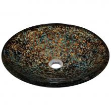 Polaris Sinks P436 - Hand-Painted Foil Undertone Glass Vessel