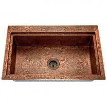 Polaris Sinks P519 - Single Bowl Dual-Mount Copper