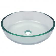 Polaris Sinks P526 - Clear Glass Vessel Bathroom
