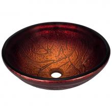 Polaris Sinks P816 - Red Lava Glass Bathroom