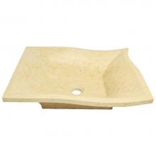 Polaris Sinks P958 - Egyptian Yellow Marble Vessel