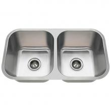 Polaris Sinks PA8123 - Double Bowl Undermount Stainless Steel