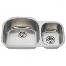 Polaris Sinks PL105-16 - Offset Stainless Steel Kitchen