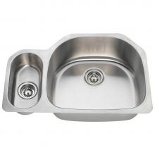 Polaris Sinks PR123-16 - PR1223-16 Offset Stainless Steel Kitchen