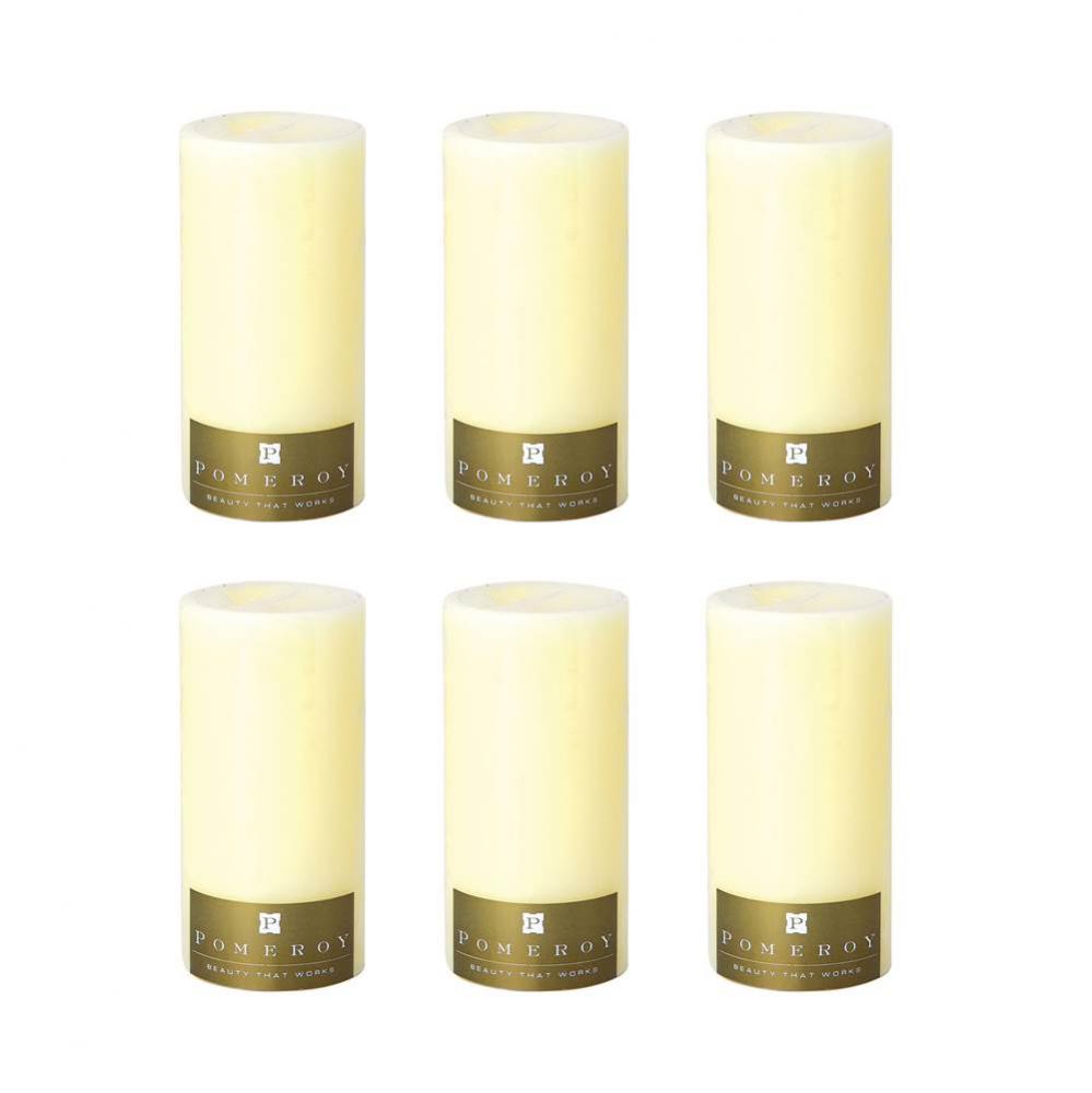 Set of 6 Pillar Candles -